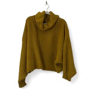 Anthropologie Golden Cowl Neck Sweater